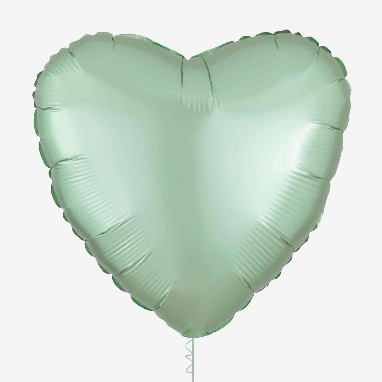 Satin Mint Green Heart Inflated Foil Balloon