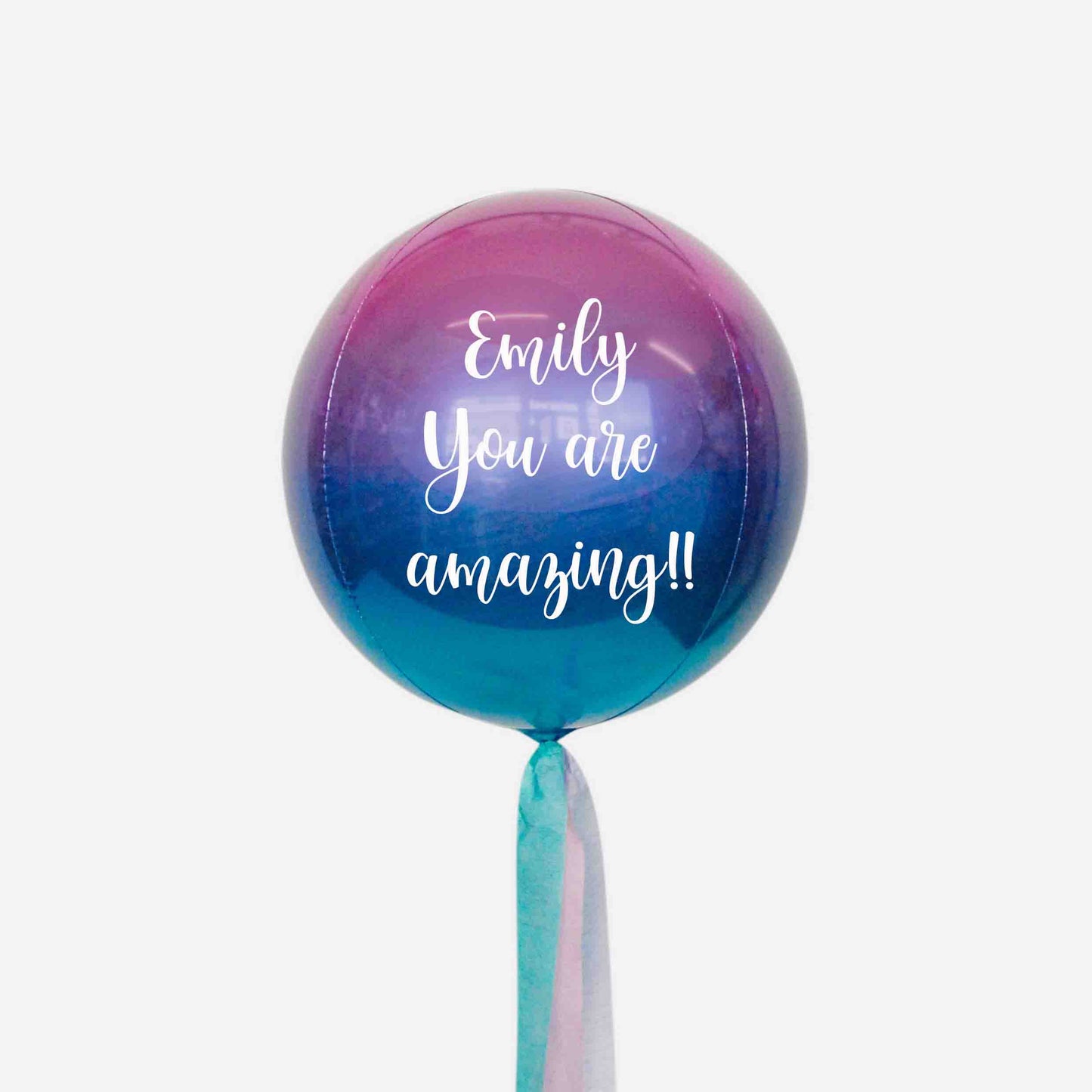 Personalised Orbz Inflated Foil Balloon - Any message