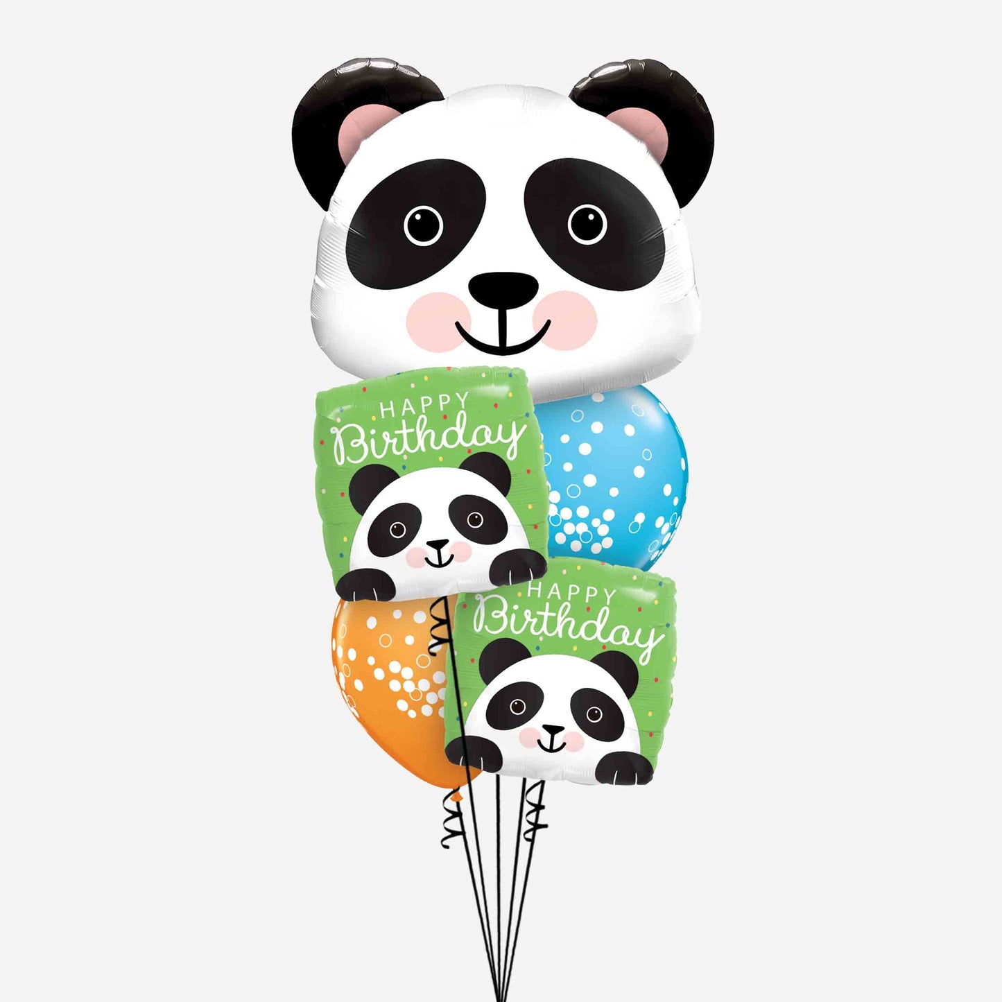 Birthday Panda Inflated Balloon Bouquet