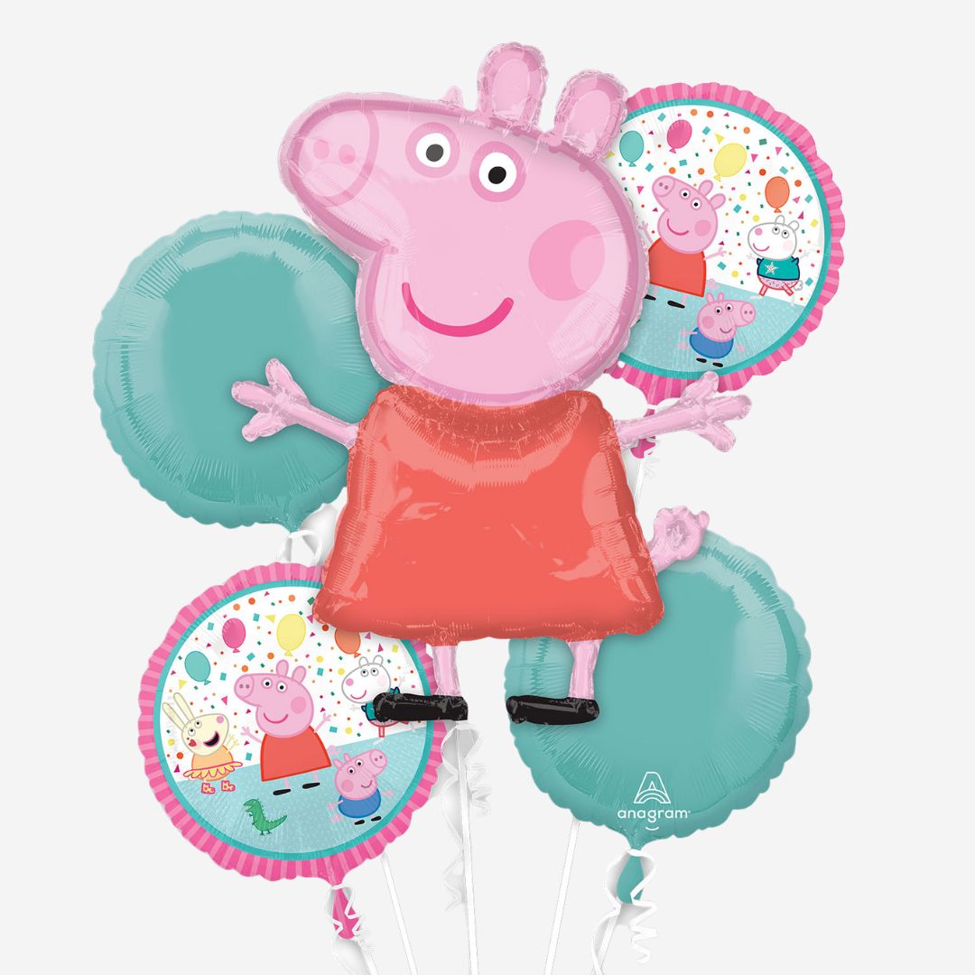 Peppa Pig Balloon Inflated Balloon Bouquet