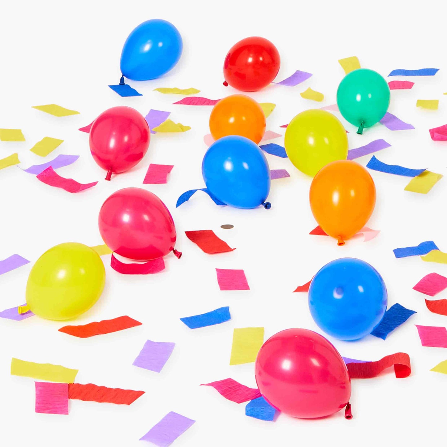 12 Mini Balloons Bright Rainbow