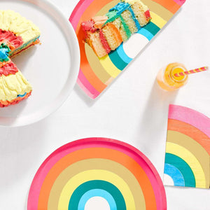 Rainbow Birthday Shaped Napkins