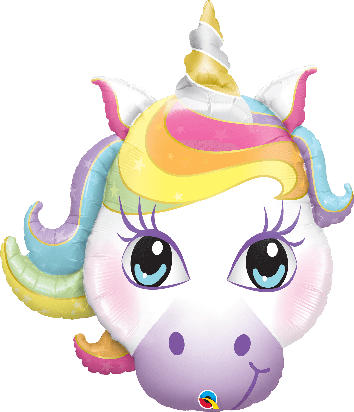 Pastel Rainbow Unicorn Inflated Balloon