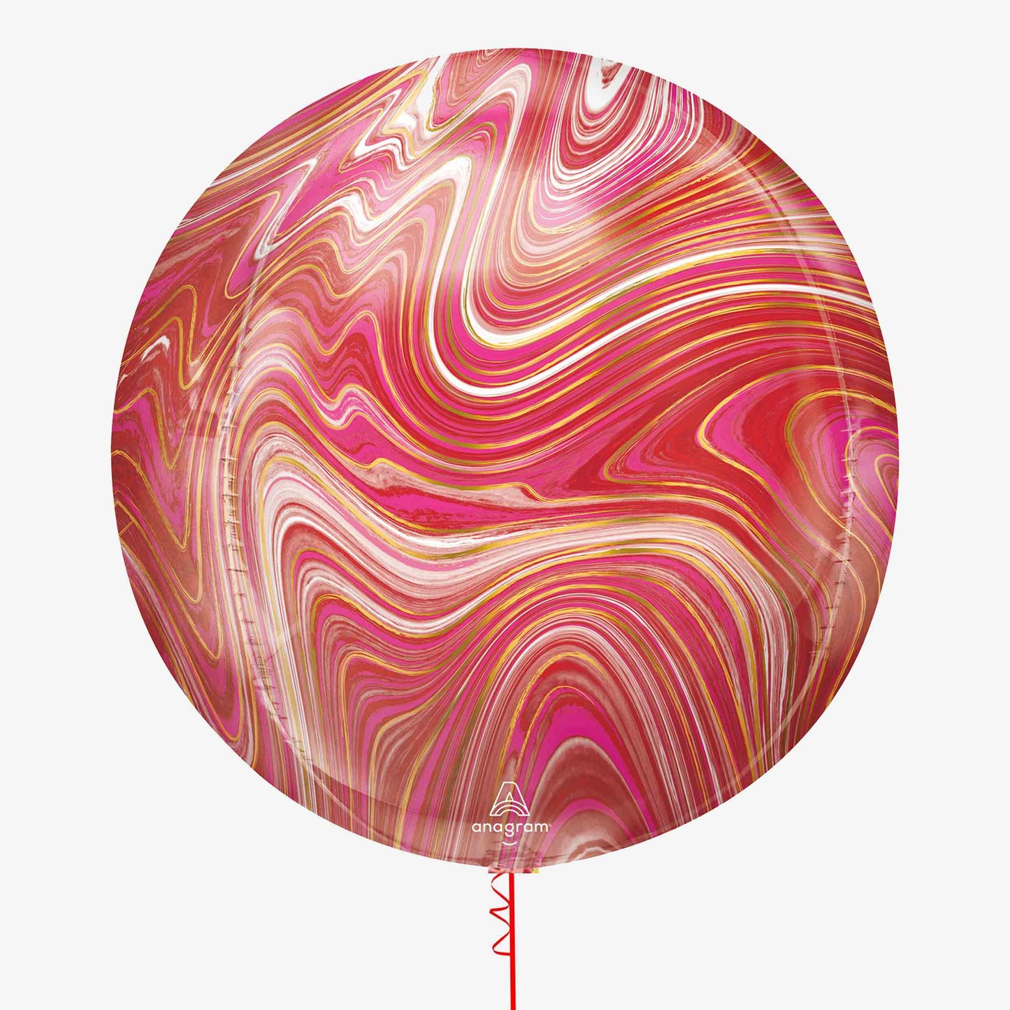 Red Marblez Orbz Inflated Foil Balloon