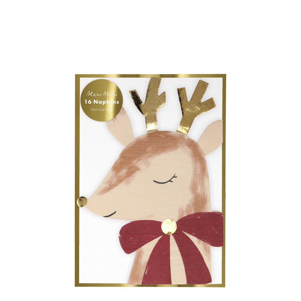 Reindeer With Bow Napkins
