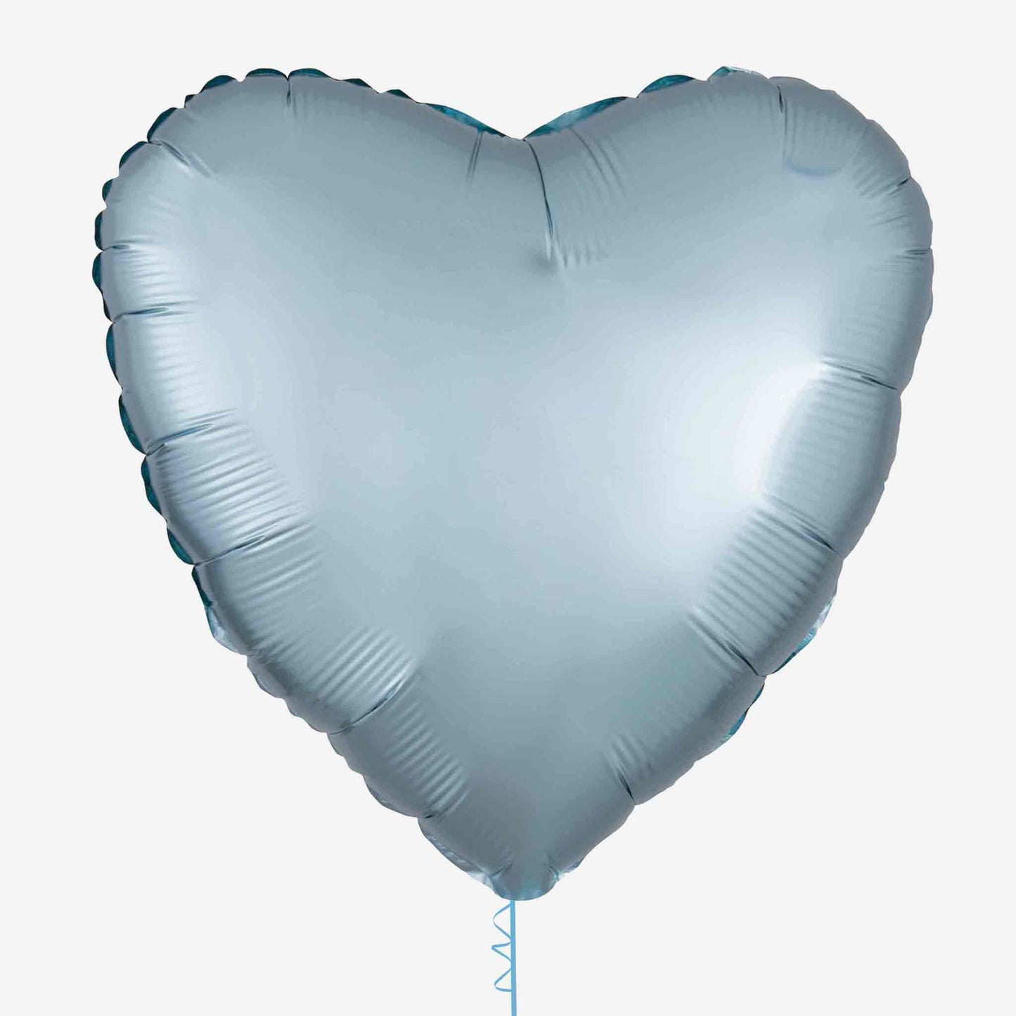Satin Pastel Blue Heart Inflated Foil Balloon