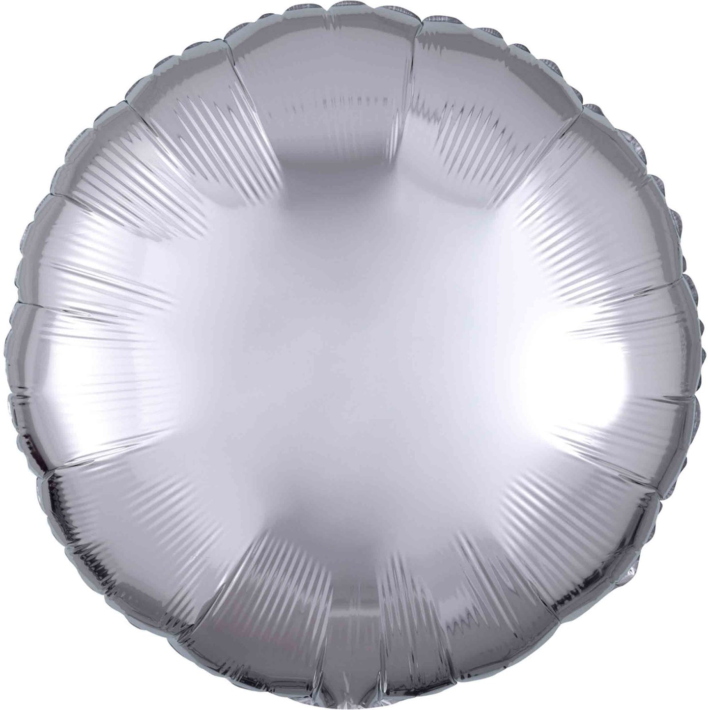 Silver Circle Inflated Foil Balloon