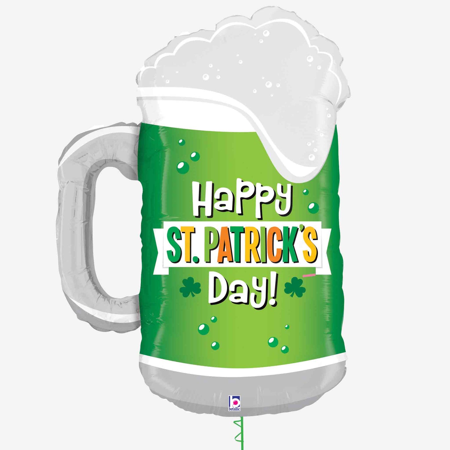 St Patrick's Day Green Beer Inflated Balloon