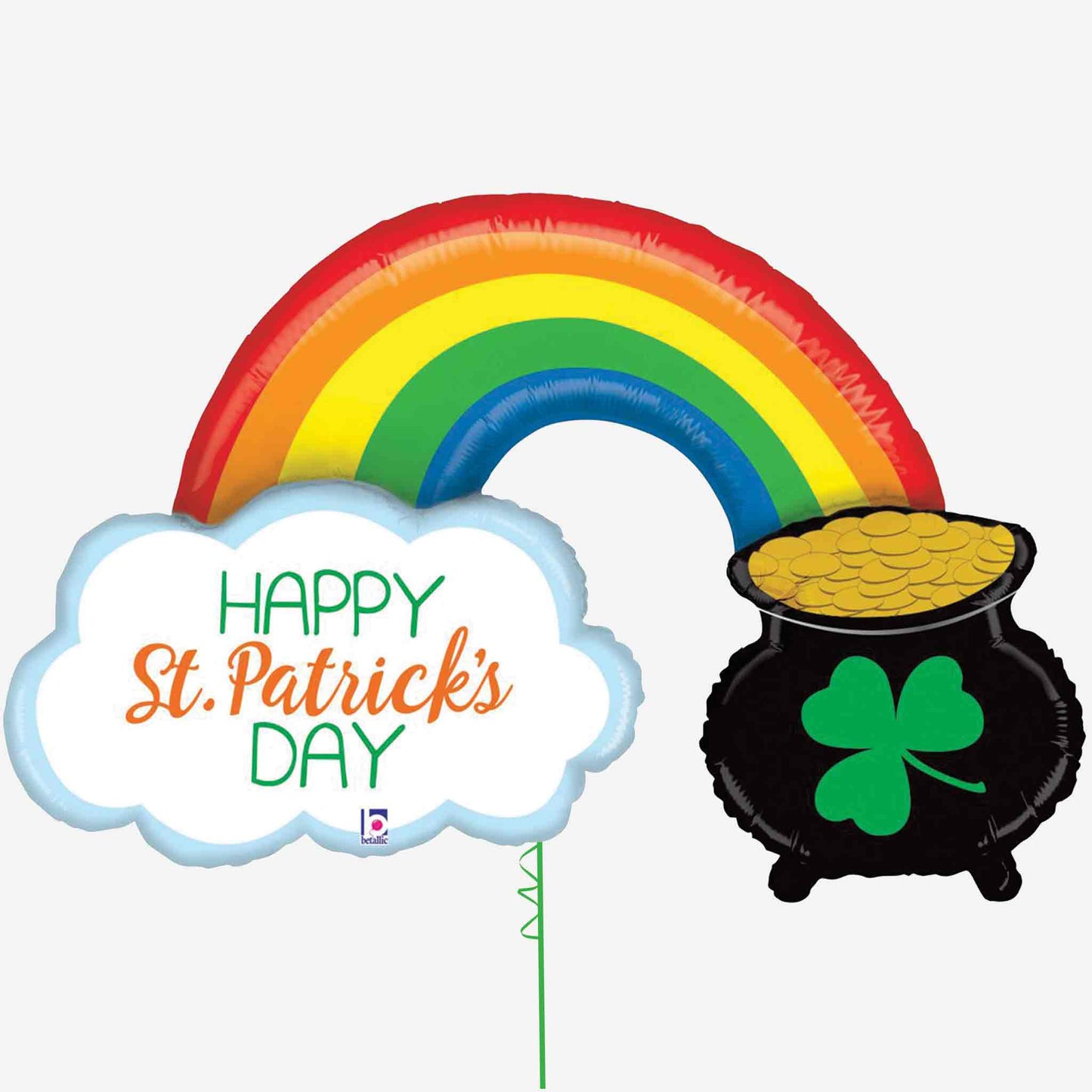 St Patrick's Pot of Gold Inflated Foil Balloon