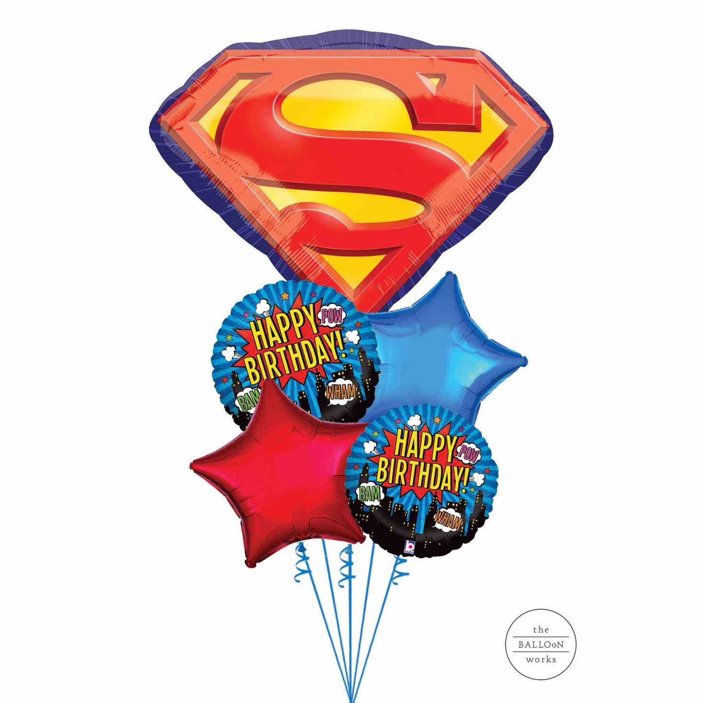 Superman Inflated Balloon Bouquet