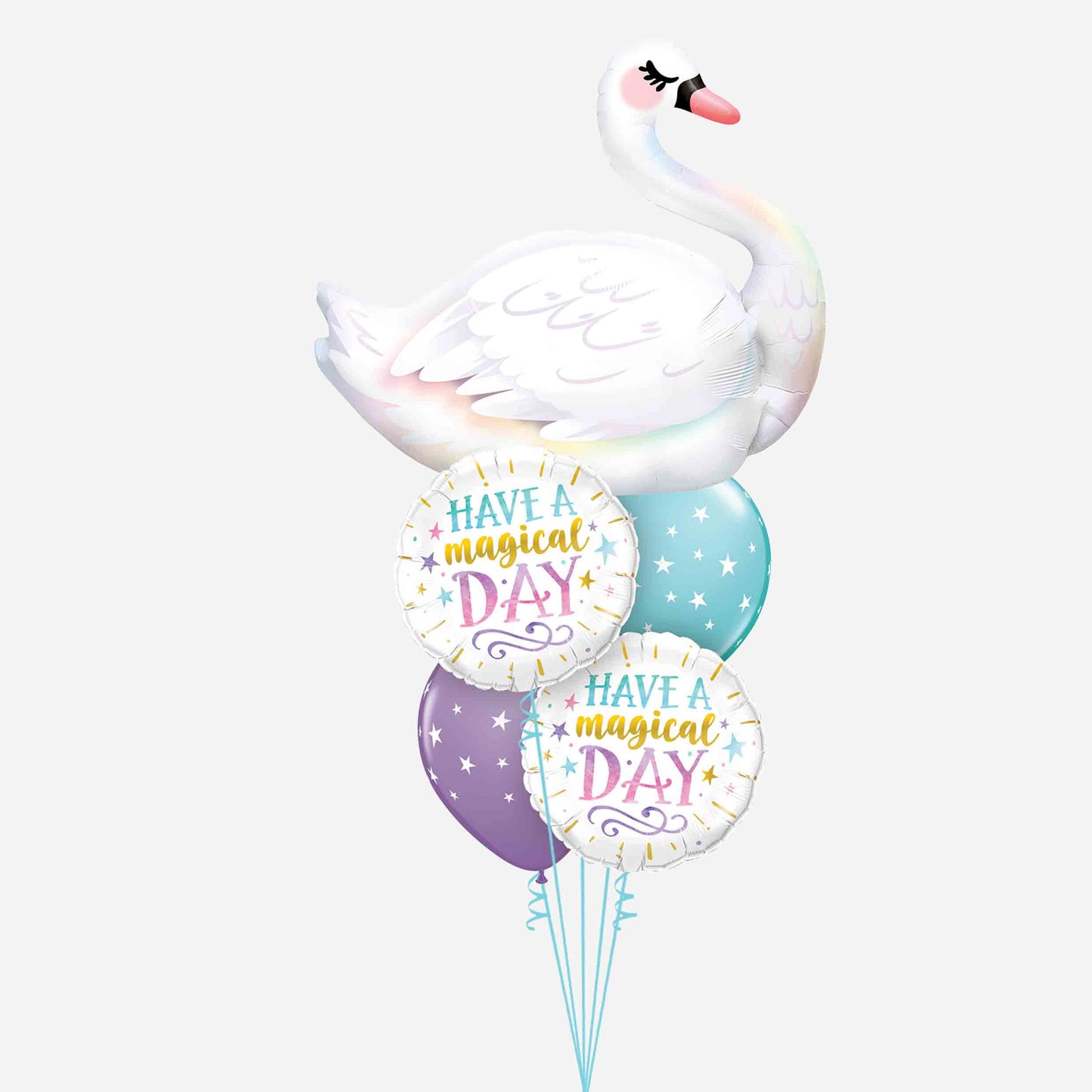 Majestic Swan Inflated Balloon Bouquet