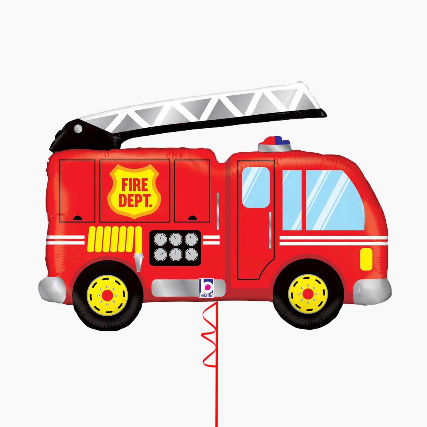 Fire Engine Shaped Inflated Balloon