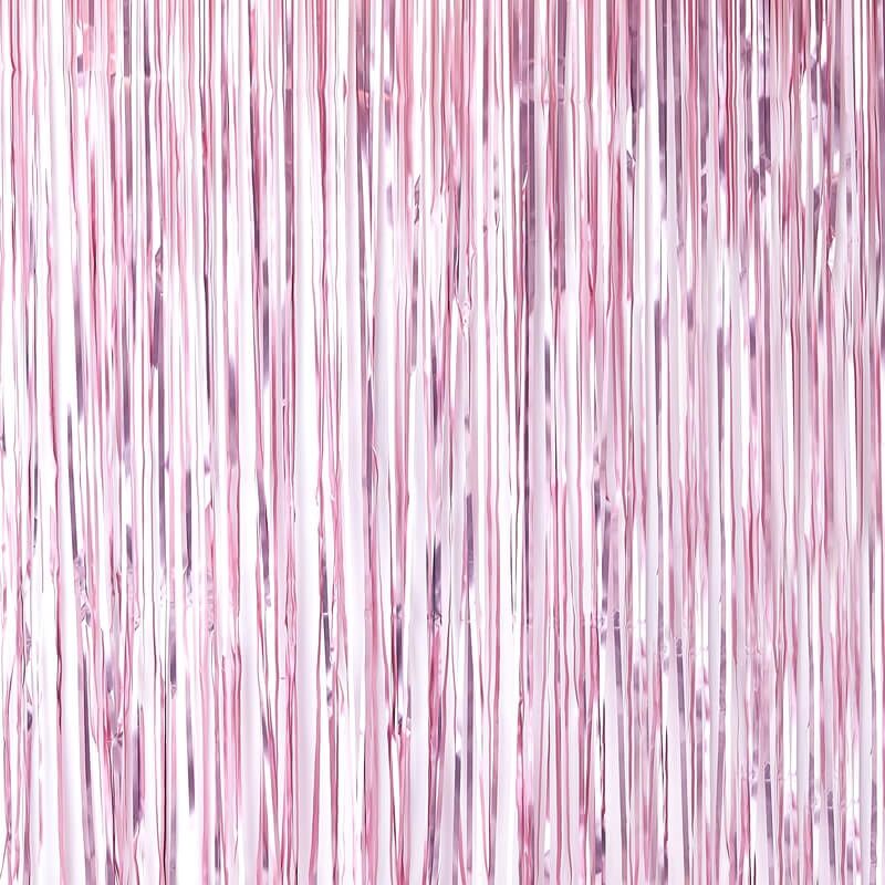 Matt Pink Fringe Curtain Backdrop