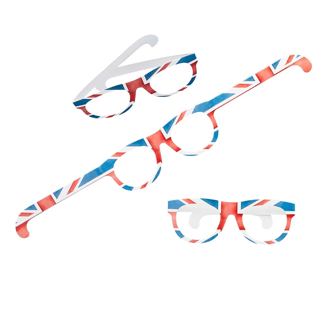 Union Jack Paper Glasses 10 Pack