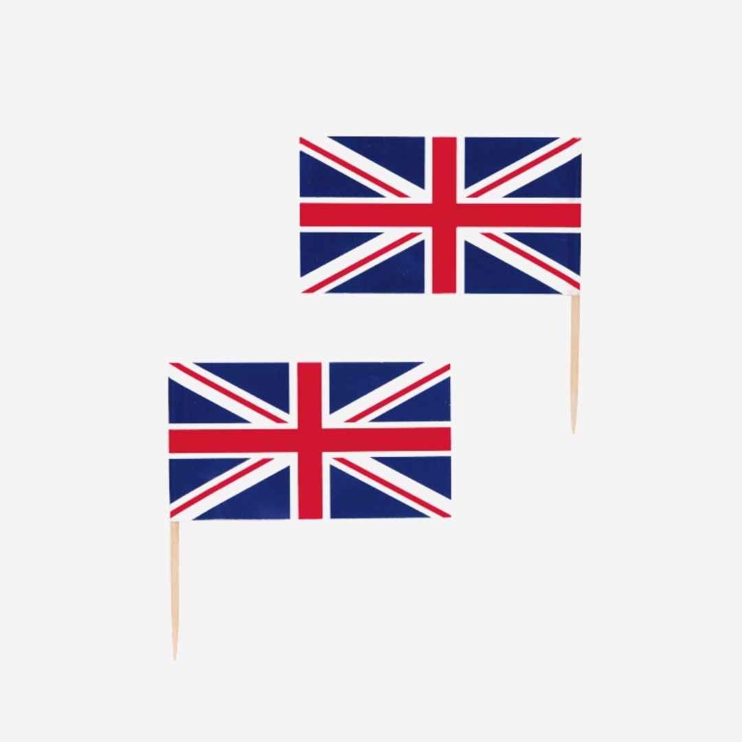 Union Jack Cupcake Flags