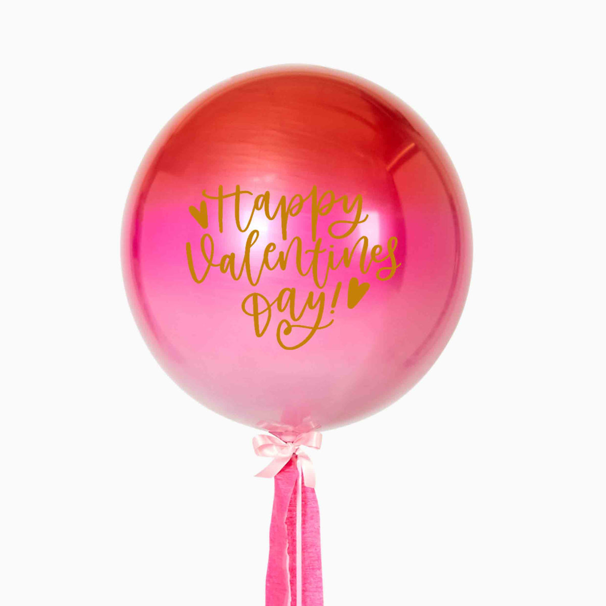 Personalized Valentine's Day Orbz Inflated Foil Balloon