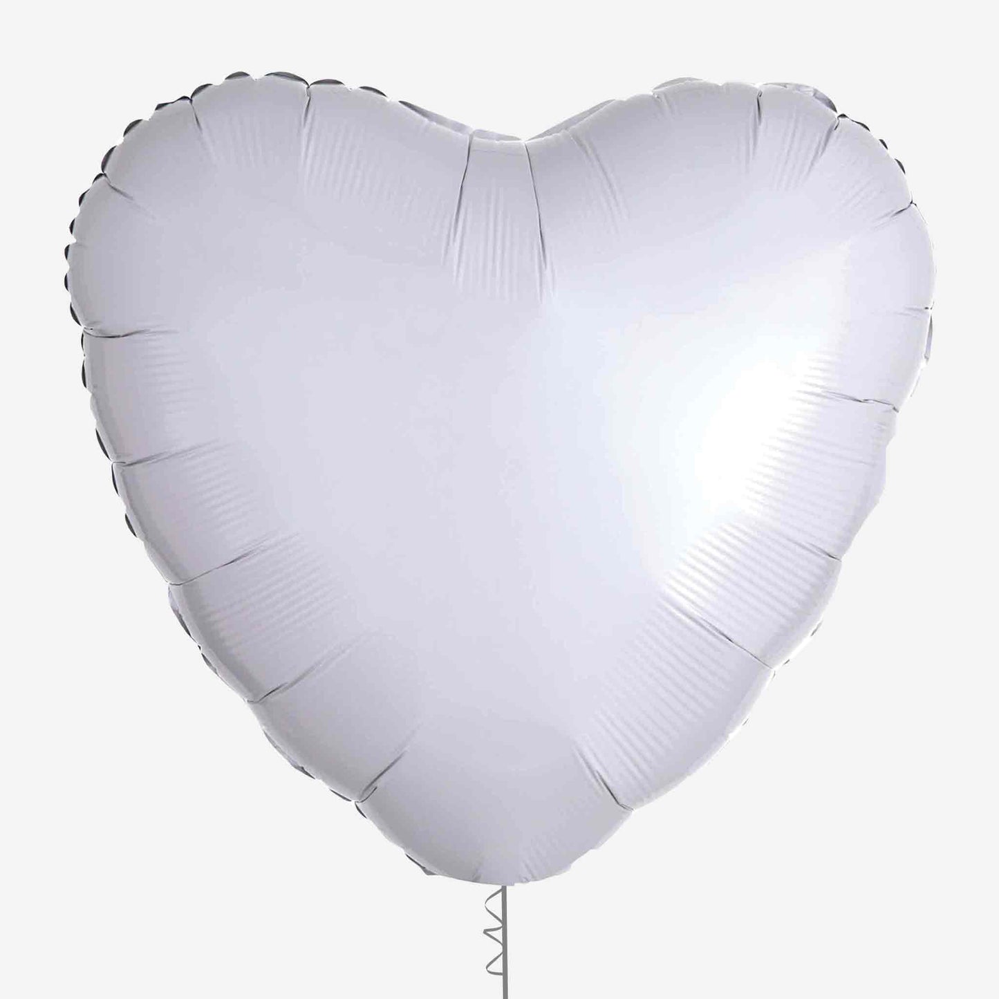 White Heart Inflated Foil Balloon