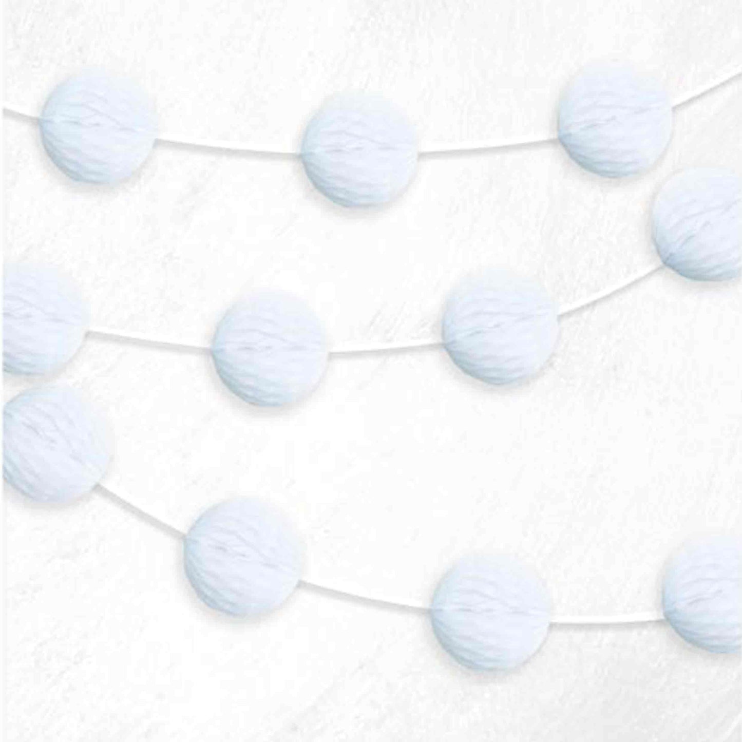 Mini White Honeycomb Ball Garland