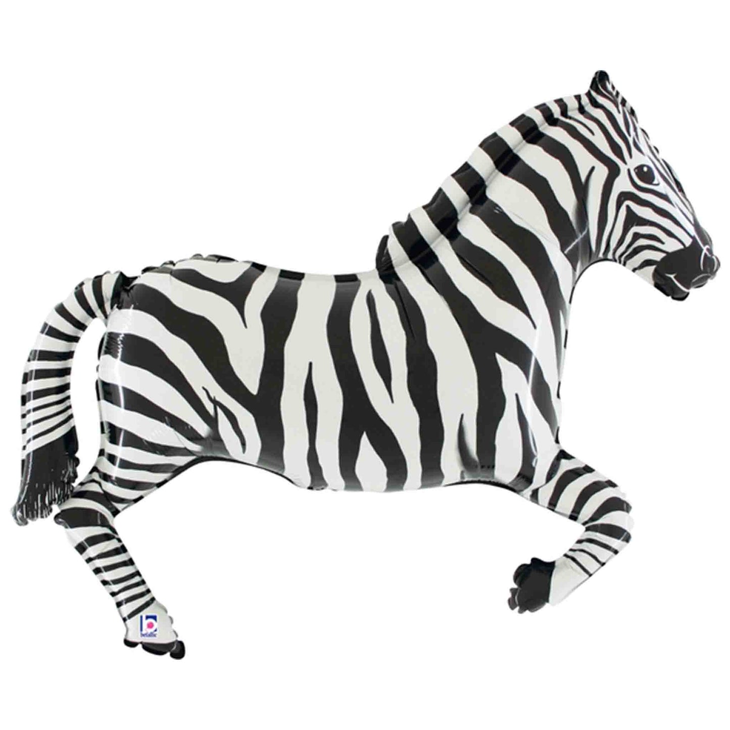 Zebra Inflated Foil Balloon