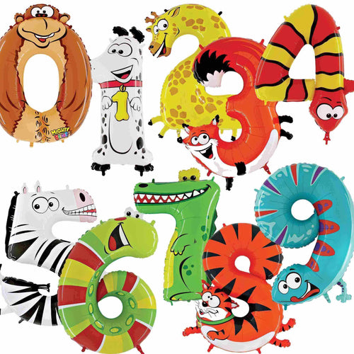 Zooloon Animal Number Balloons 40