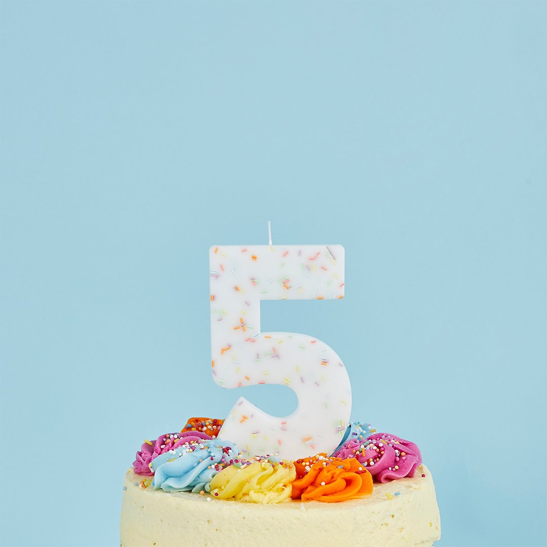 Giant Sprinkle Candle Numbers