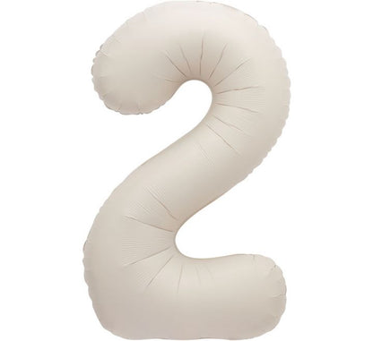 Nude Inflated Foil Number Balloons