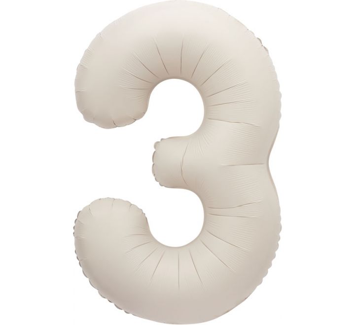 Nude Inflated Foil Number Balloons