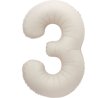 Nude Inflated Foil Number Balloons