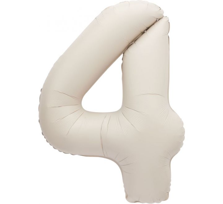 Nude Inflated Foil Number Balloons