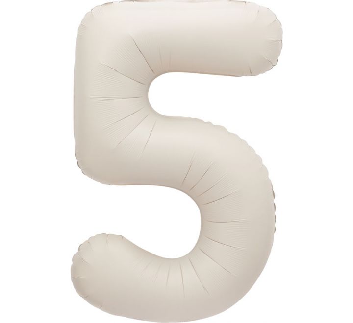 Nude Inflated Foil Number Balloons
