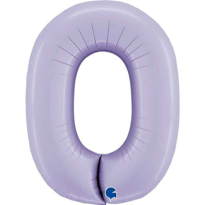 Lilac Inflated Foil Number Balloons