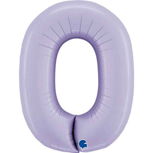 Lilac Inflated Foil Number Balloons