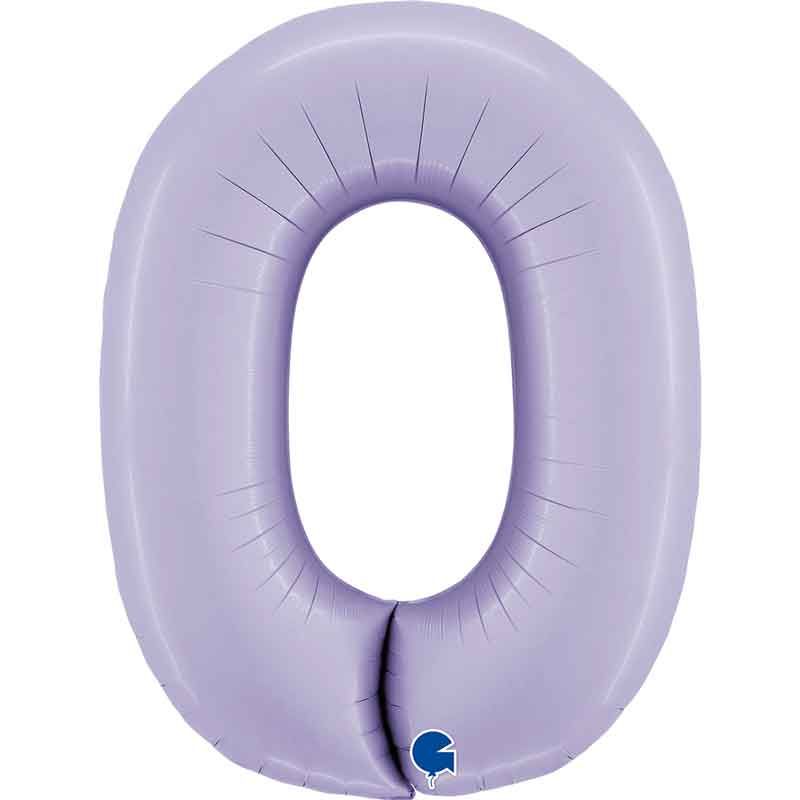 Lilac Inflated Foil Number Balloons