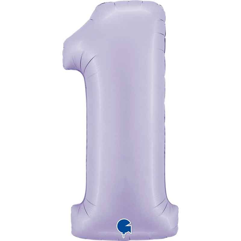 Lilac Inflated Foil Number Balloons