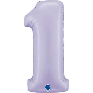 Lilac Inflated Foil Number Balloons