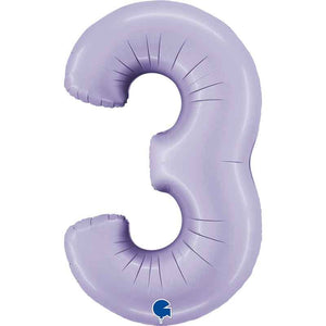 Lilac Inflated Foil Number Balloons