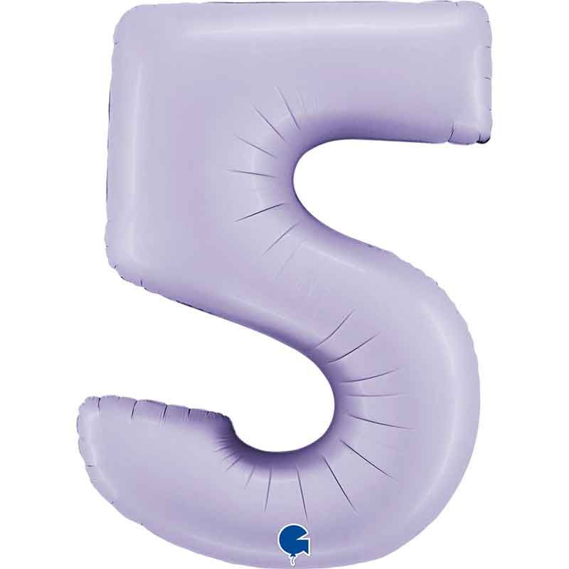 Lilac Inflated Foil Number Balloons