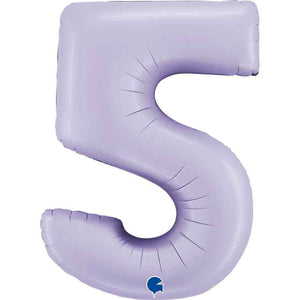 Lilac Inflated Foil Number Balloons