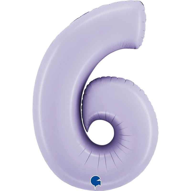 Lilac Inflated Foil Number Balloons