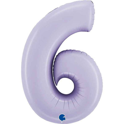 Lilac Inflated Foil Number Balloons