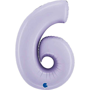 Lilac Inflated Foil Number Balloons