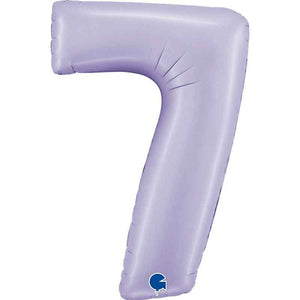 Lilac Inflated Foil Number Balloons