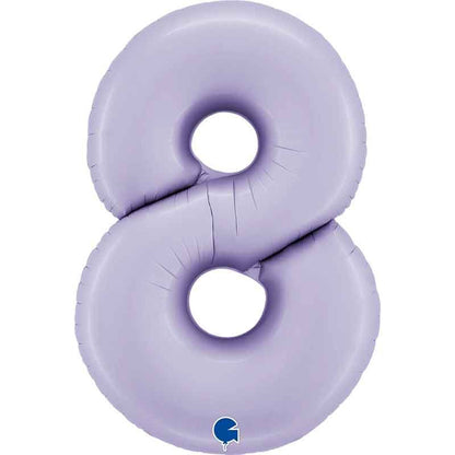 Lilac Inflated Foil Number Balloons