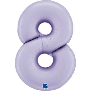 Lilac Inflated Foil Number Balloons