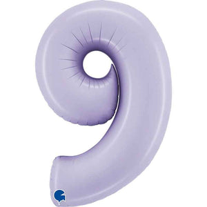Lilac Inflated Foil Number Balloons