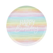 Eco Rainbow 'Happy Birthday' Paper Plates