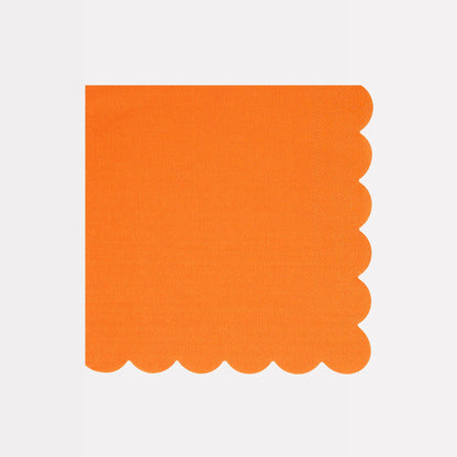 Pumpkin Orange Large Napkins by Meri Meri