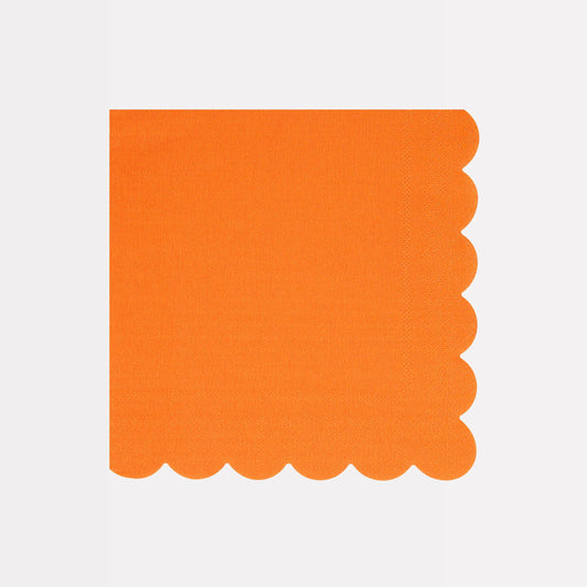 Pumpkin Orange Large Napkins by Meri Meri