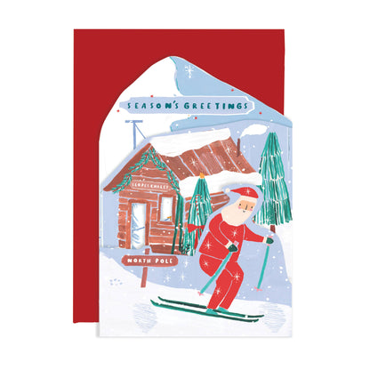 Nutmeg Open Christmas Ski Holiday Card
