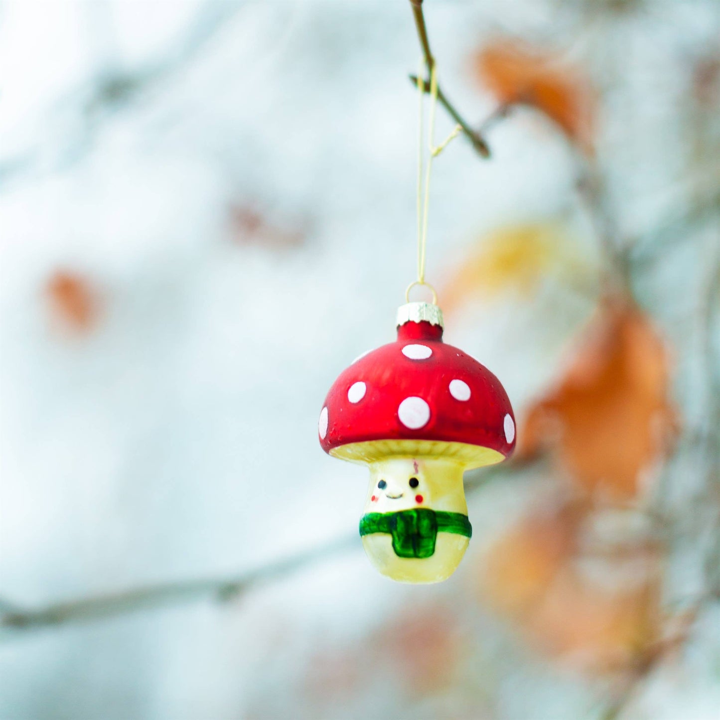 Happy Mushroom Shaped Bauble